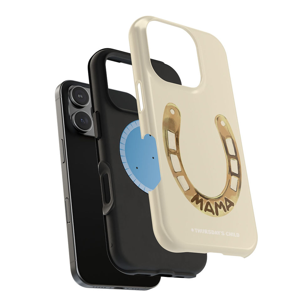Thumbnail: Cream “Mama” Horseshoe Painting Case - Matte, MagSafe