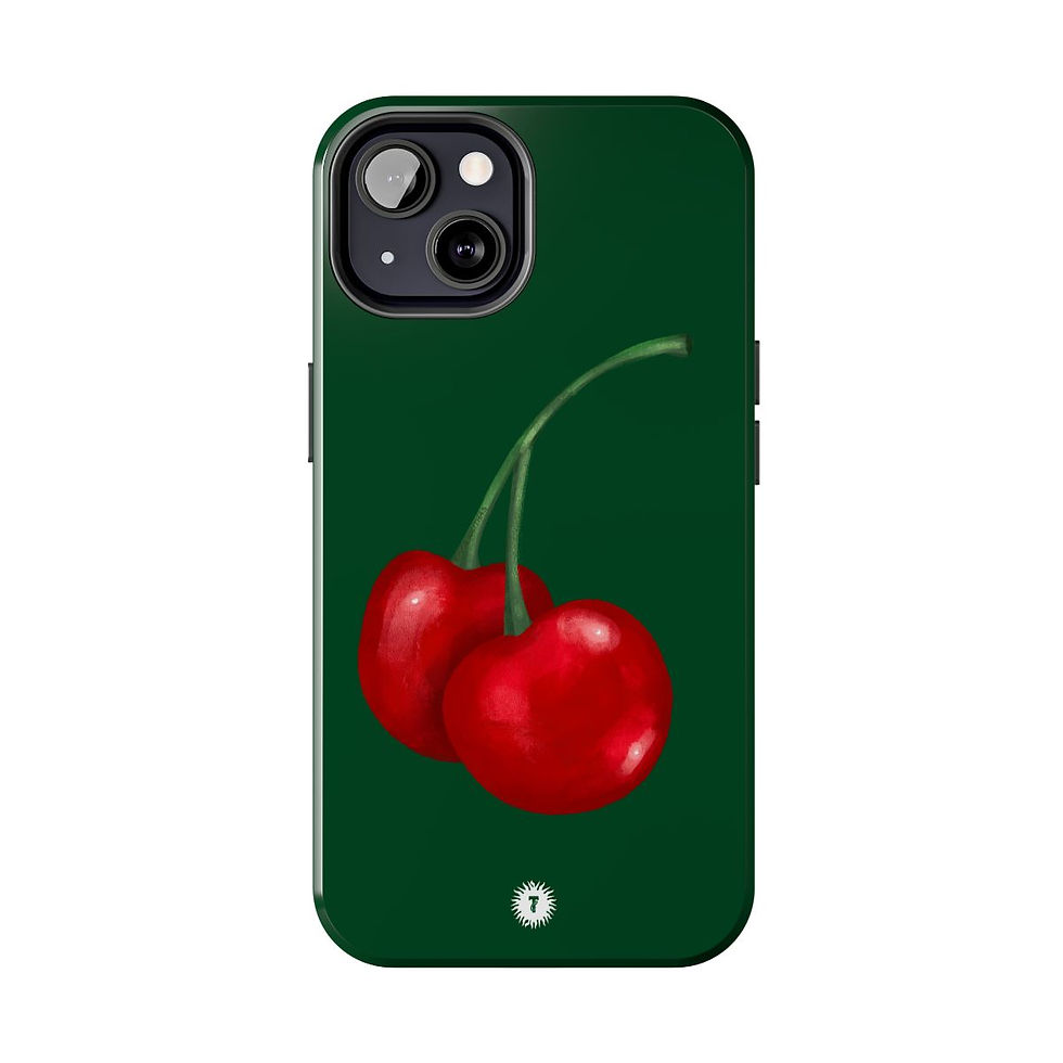 Thumbnail: Dark Green Cherries Painting Phone Case