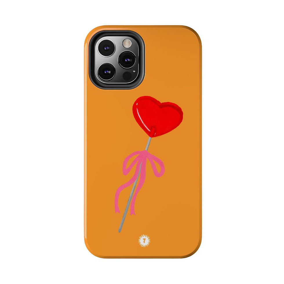 Thumbnail: Tangerine Lollipop Coquette Painting Phone Case