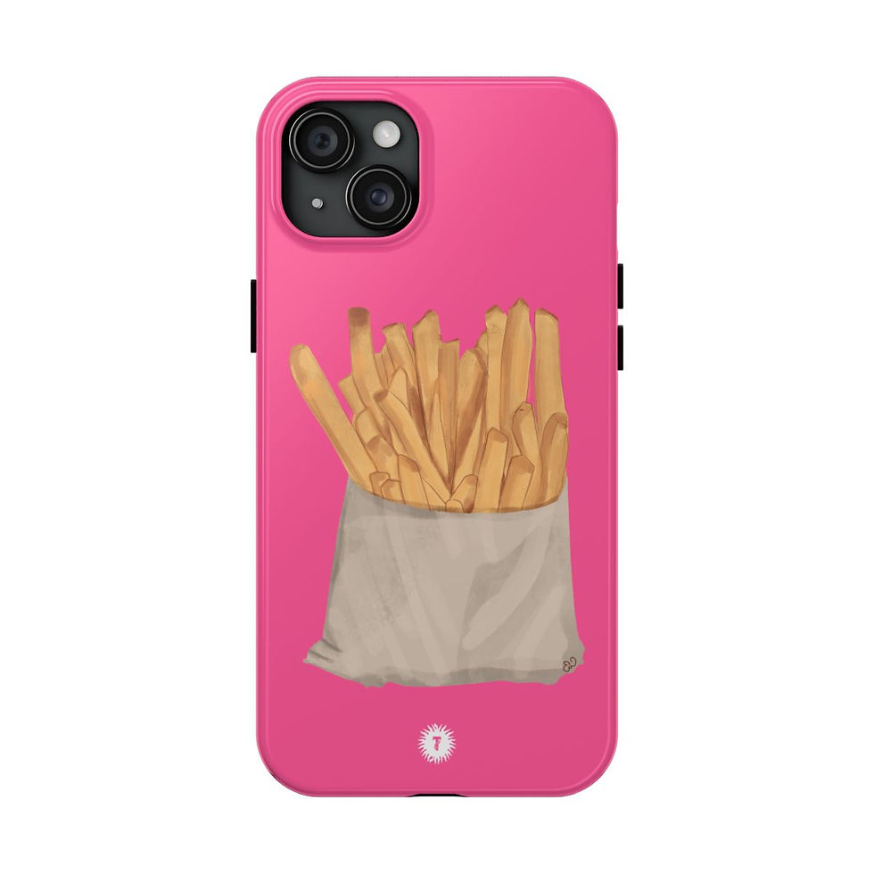 Thumbnail: Hot Pink Fries Painting Phone Case