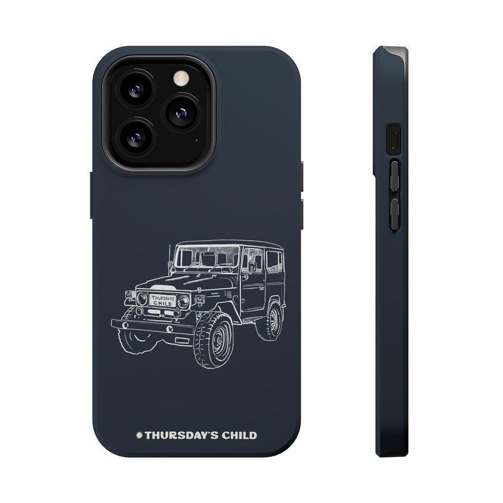 Thumbnail: Blue Jean Vintage Jeep Sketch MagSafe Phone Case