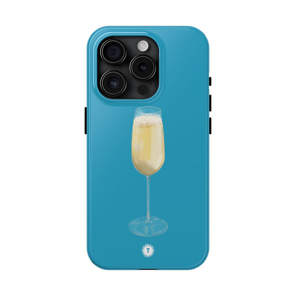 Thumbnail: Turquoise Champagne Glass Painting Phone Case
