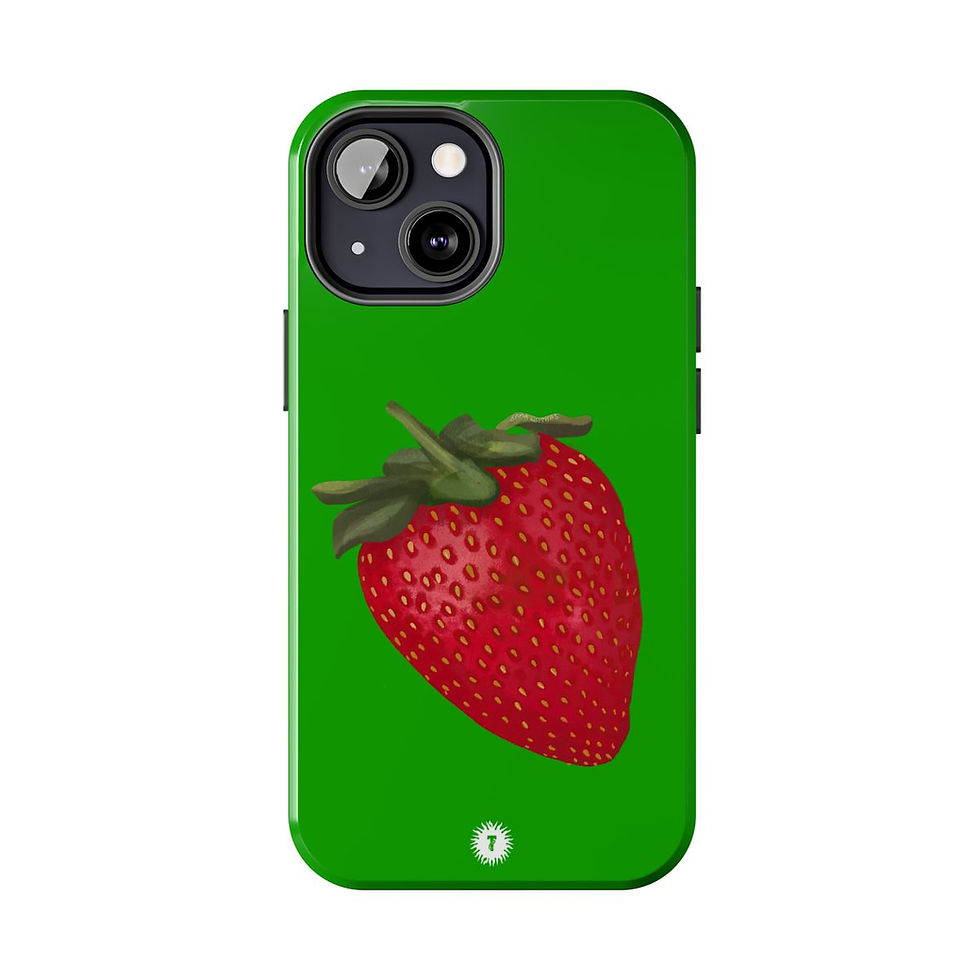 Thumbnail: Kelly Green Strawberry Painting Phone Case