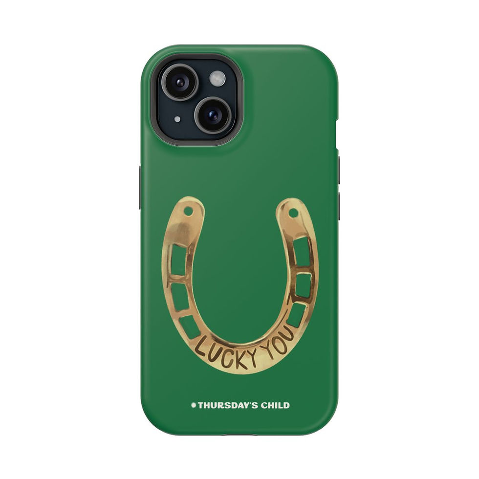 Thumbnail: Green Lucky You Horseshoe Painting Case - Matte, MagSafe
