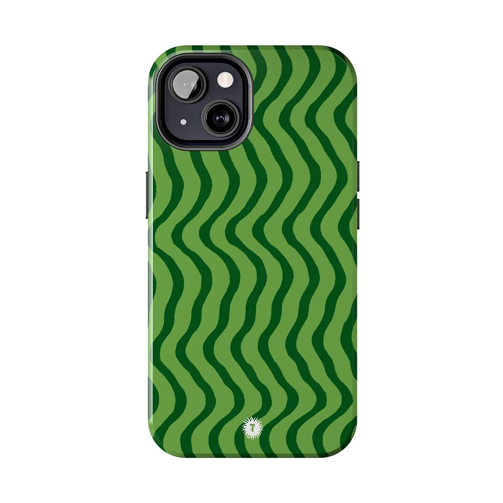 Thumbnail: Green Squiggles Phone Case