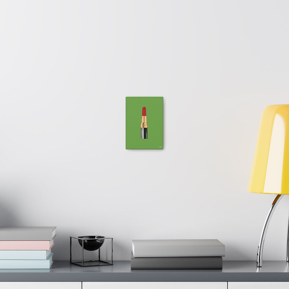 Thumbnail: Lime Green Lipstick Painting Canvas