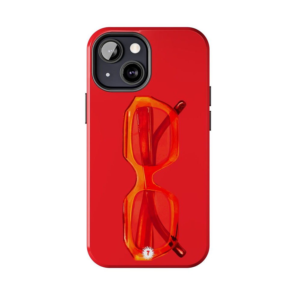 Thumbnail: Red on Red Glasses Phone Case