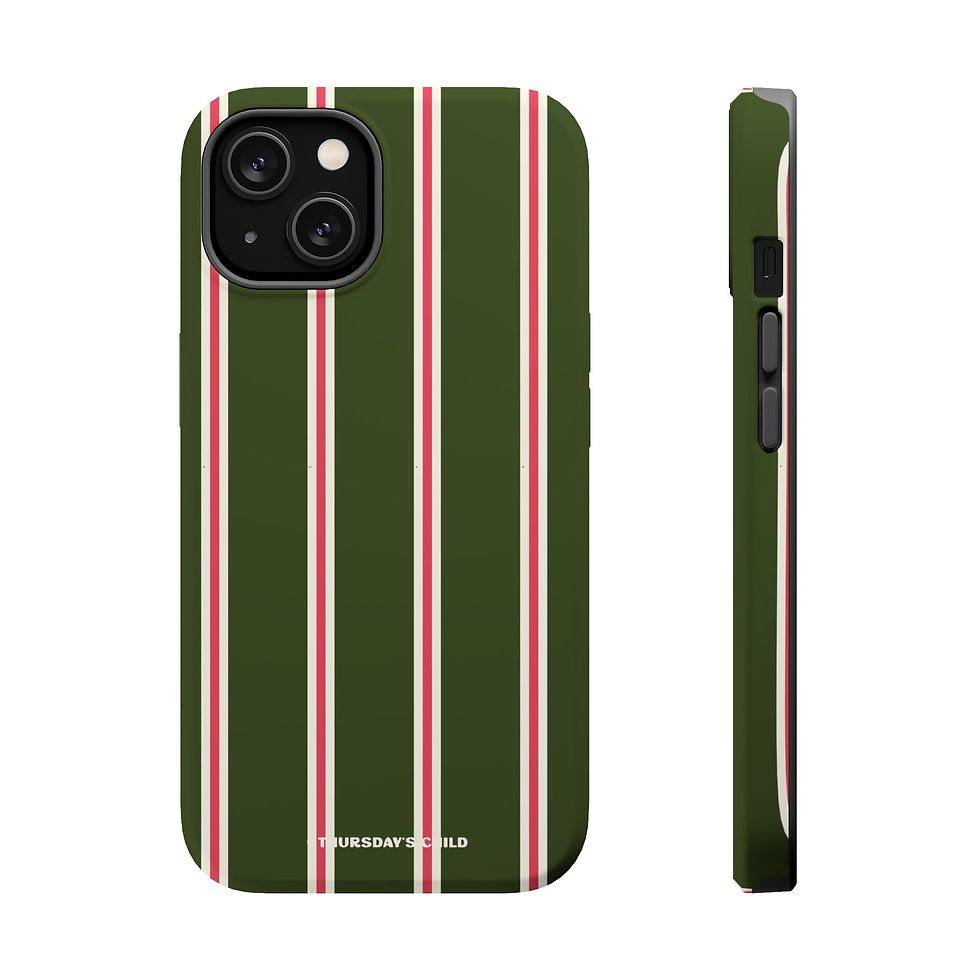 Thumbnail: Dark Green and Pink Vertical Stripes MagSafe Case