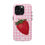 Thumbnail: Light Pink Plaid Strawberry Painting Phone Case