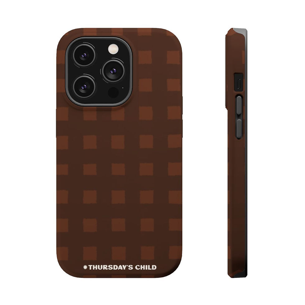 Thumbnail: Gingham Brown Magsafe Phone Case