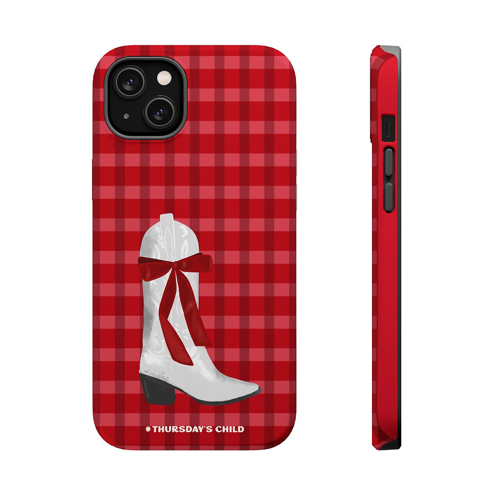 Thumbnail: Plaid Holiday Boot Magsafe Phone Case