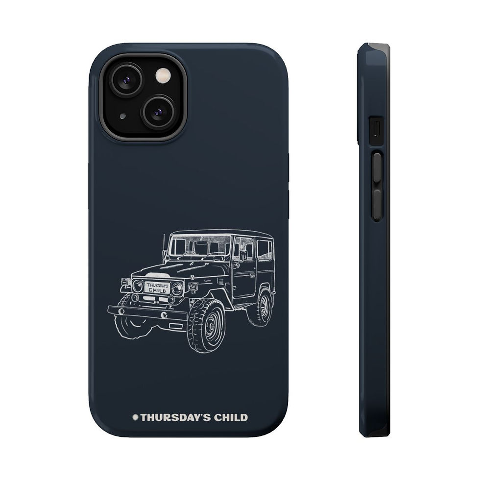 Thumbnail: Blue Jean Vintage Jeep Sketch MagSafe Phone Case