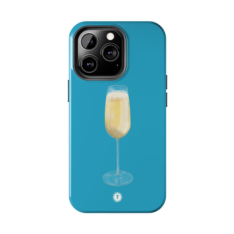 Thumbnail: Turquoise Champagne Glass Painting Phone Case