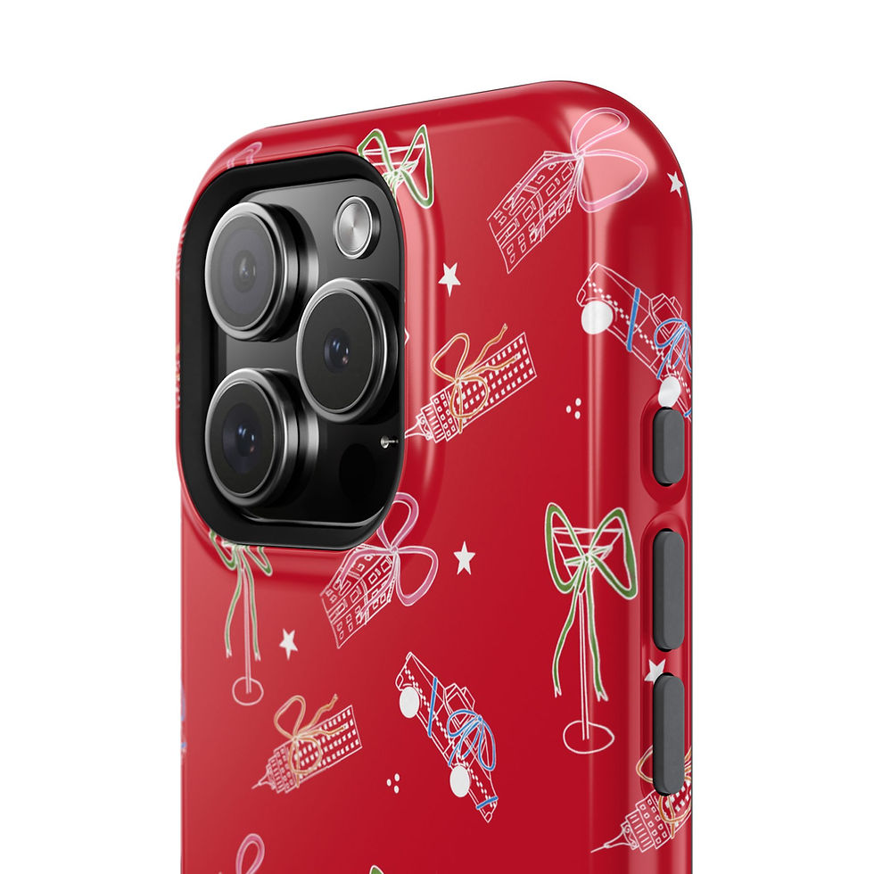 Thumbnail: MagSafe Red Holiday Skyscrapers Phone Case