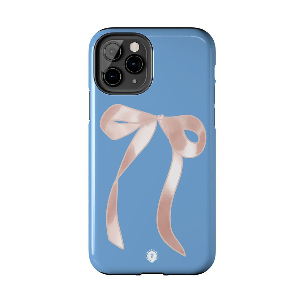 Thumbnail: Light Blue Cutie Bow Phone Case
