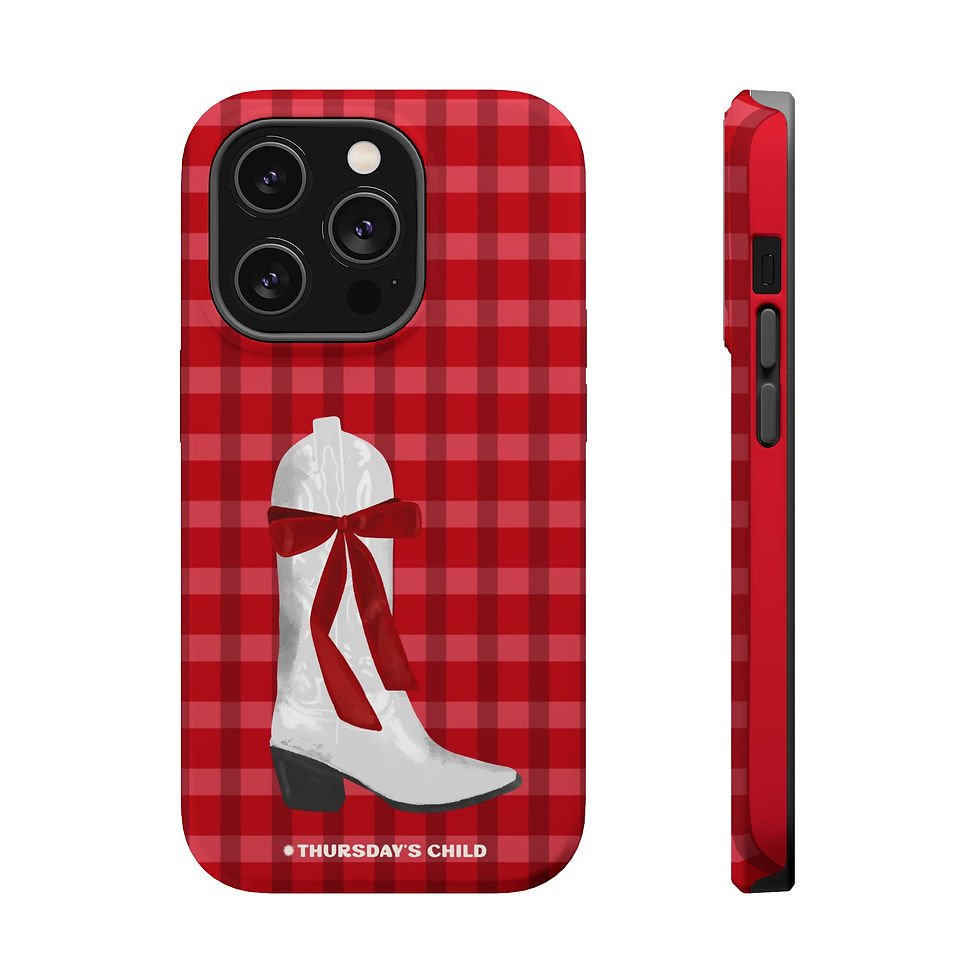 Thumbnail: Plaid Holiday Boot Magsafe Phone Case