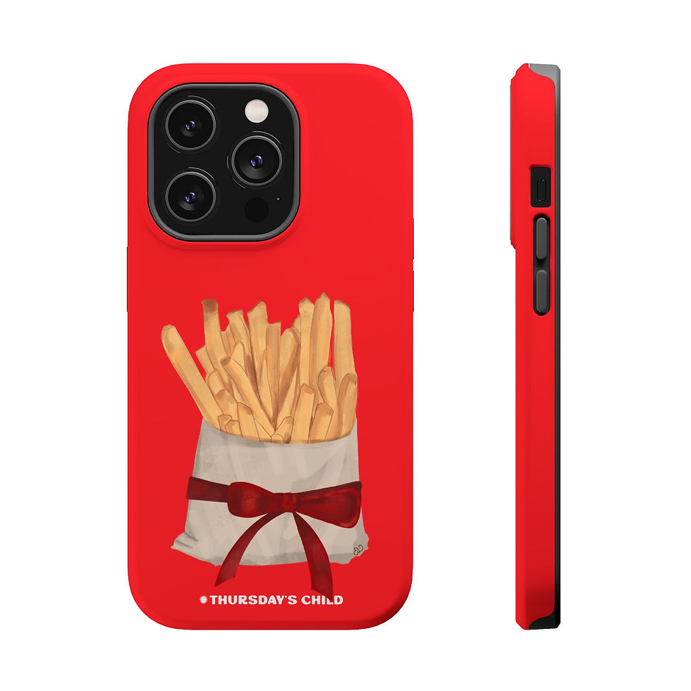 Thumbnail: Bright Red Holiday Fries Magsafe Phone Case