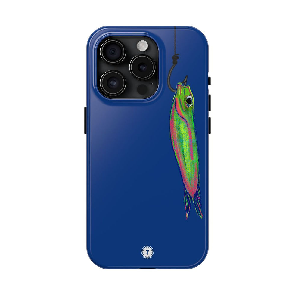 Thumbnail: Dark Blue Neon Fishin’ Phone Case