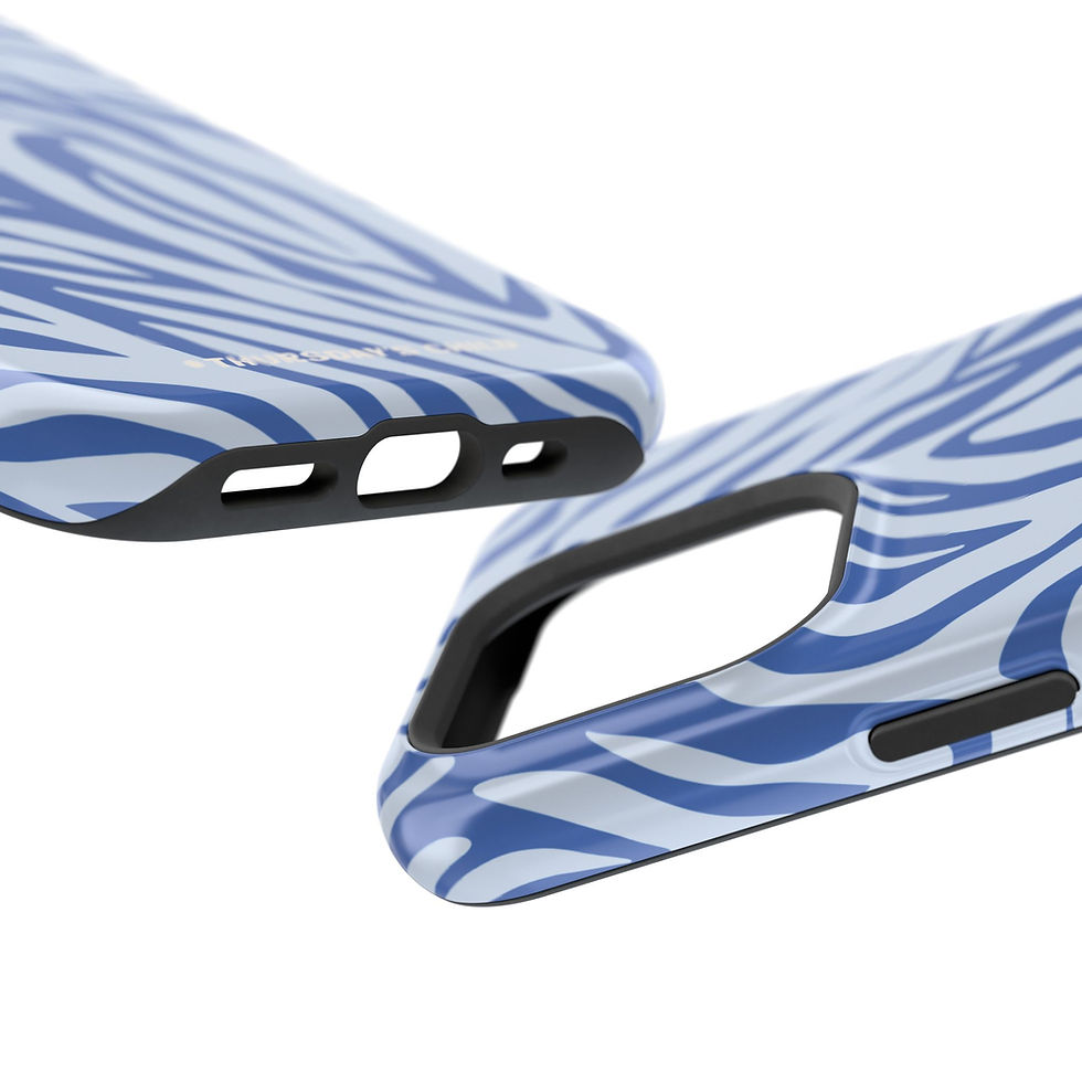 Thumbnail: Blue Zebra Print MagSafe Case
