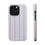 Thumbnail: Light Blue, Oat, and Red Stripes Magsafe Case