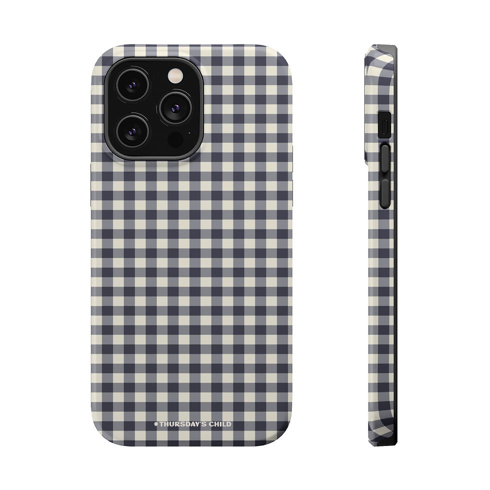 Thumbnail: Blue + White Gingham MagSafe Case