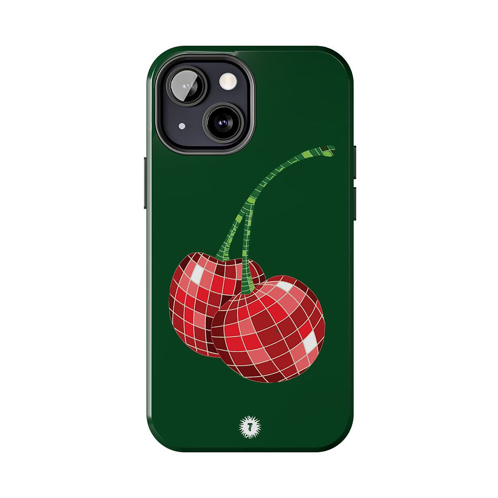 Thumbnail: Dark Green Disco Cherries Phone Case