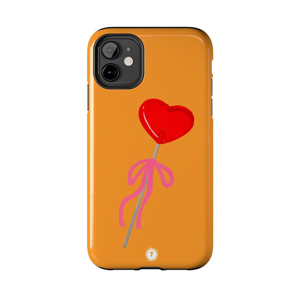 Thumbnail: Tangerine Lollipop Coquette Painting Phone Case