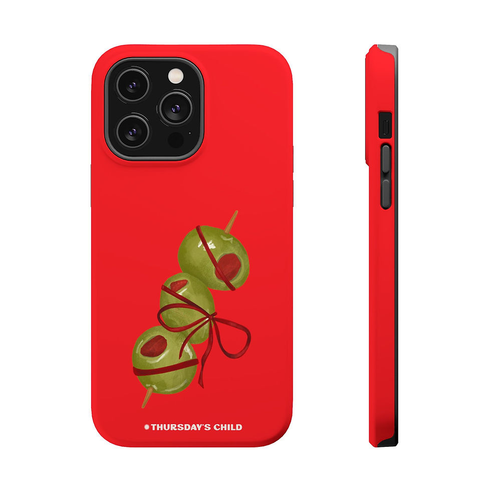 Thumbnail: Bright Red Holiday Olives Magsafe Phone Case
