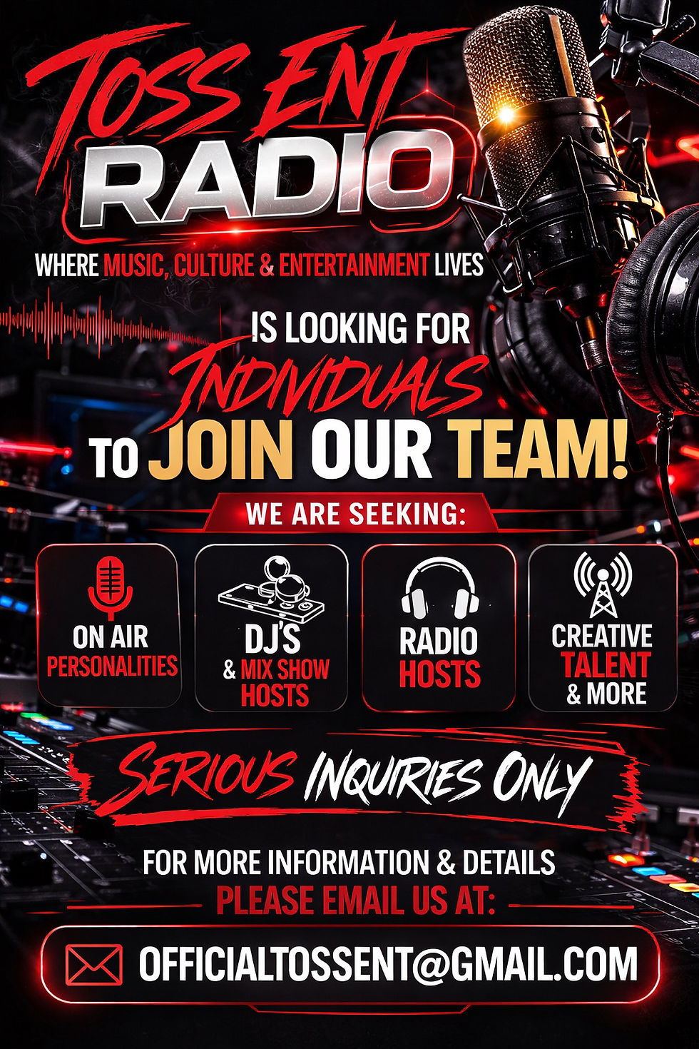 Serious inquiries only let’s work