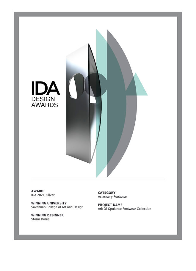 Ark of Opulence Footwear Collection International Design Awards 2021 Silver