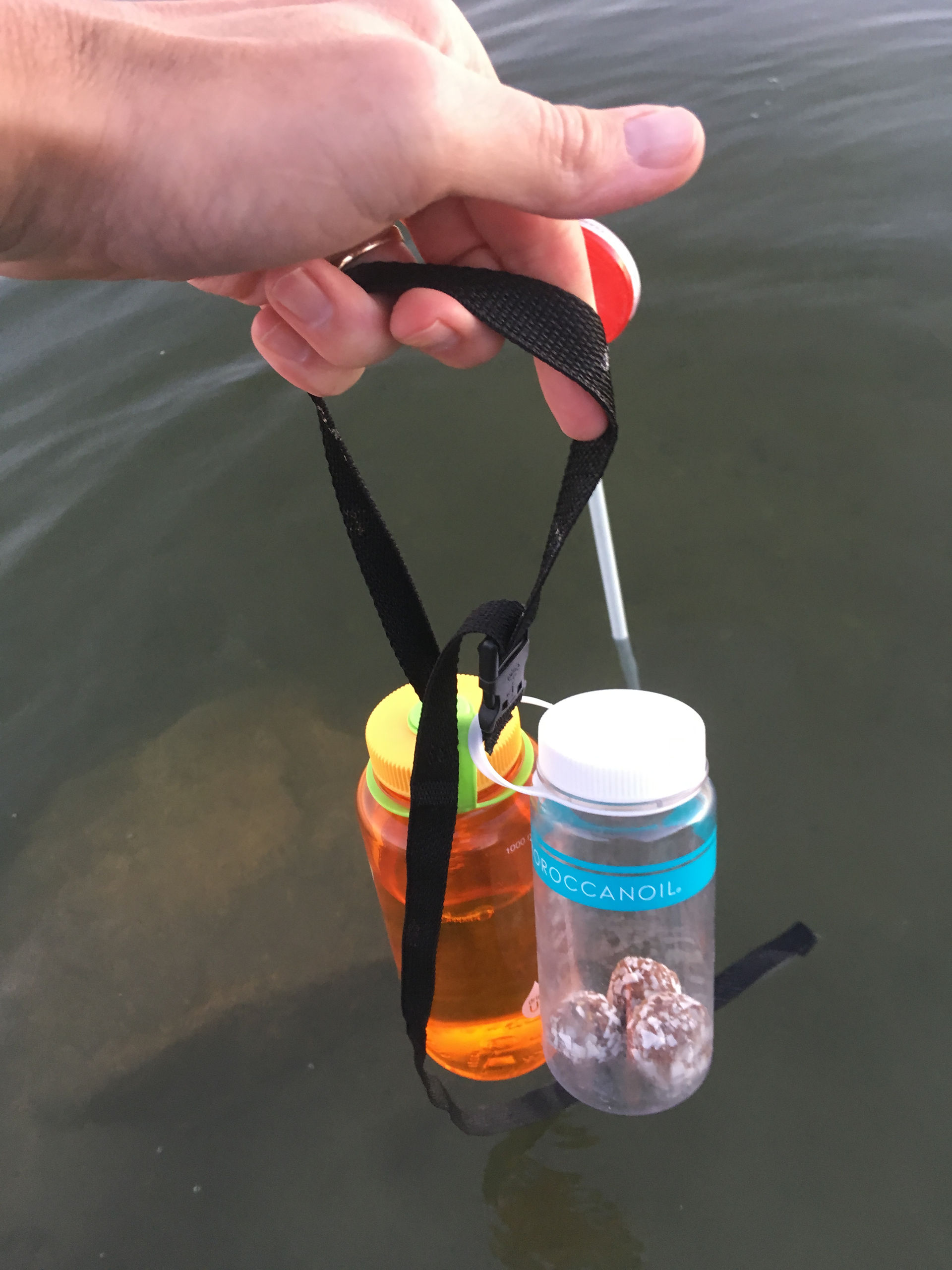 2020-09-03 Jury rigged swim feed station