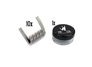 10x Fused Clapton Coils (Stainless Steel) (Dual Core)