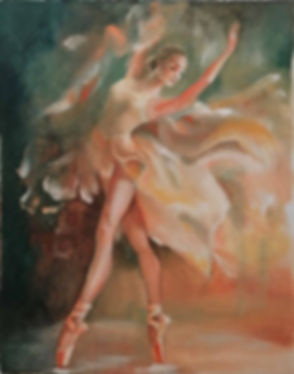 Original Painting of a ballet dancer
