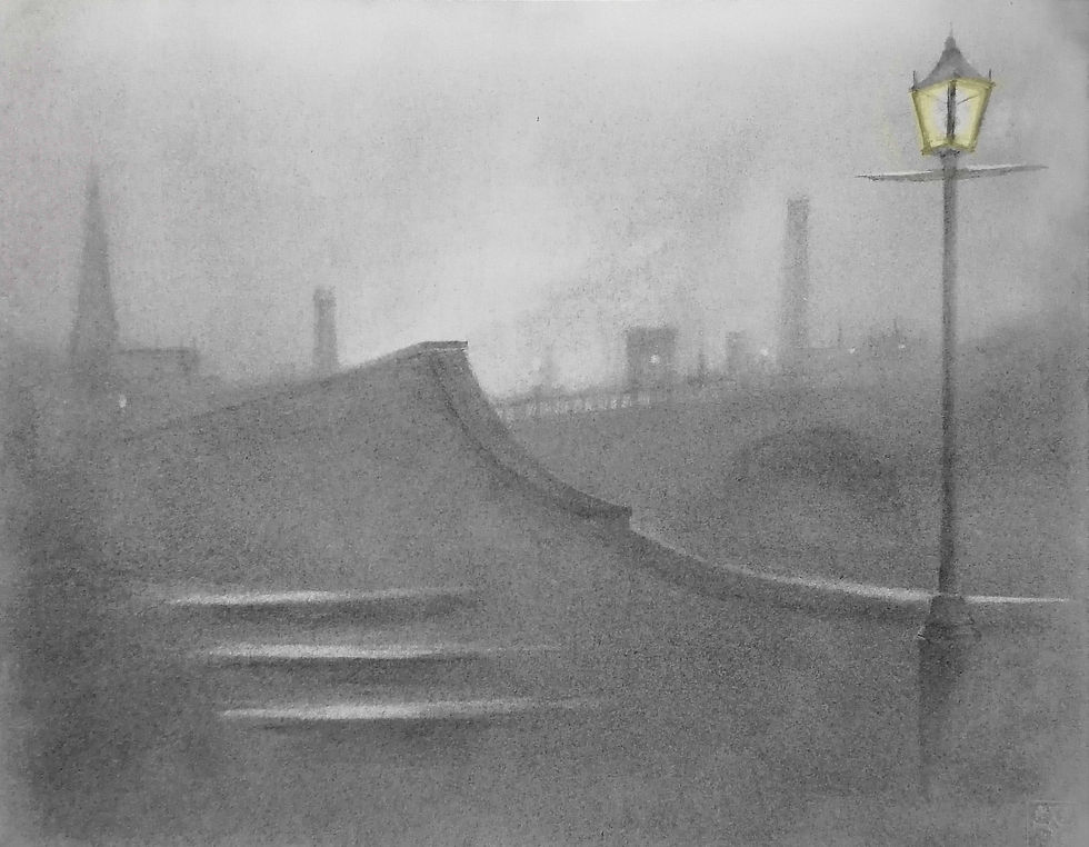 Morning Mist Original  Pencil Drawing