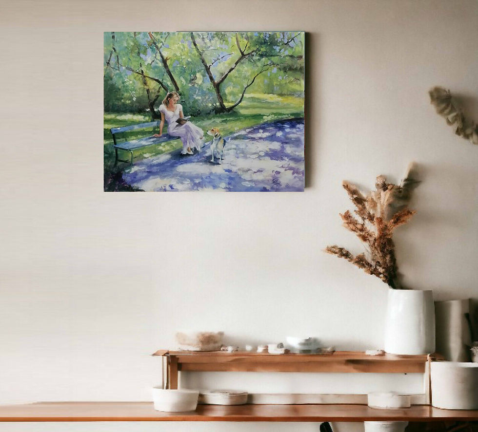 Thumbnail: Morning in the Park, original painting