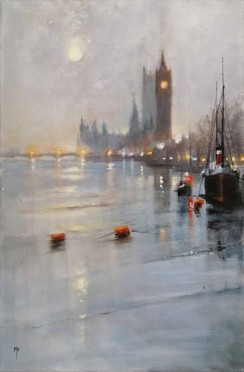 Emergence of Light on Victoria Embankment, London