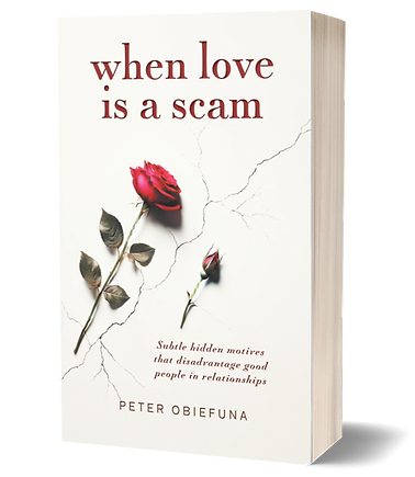 3D Book cover image of When Love Is a Scam by Peter Obiefuna