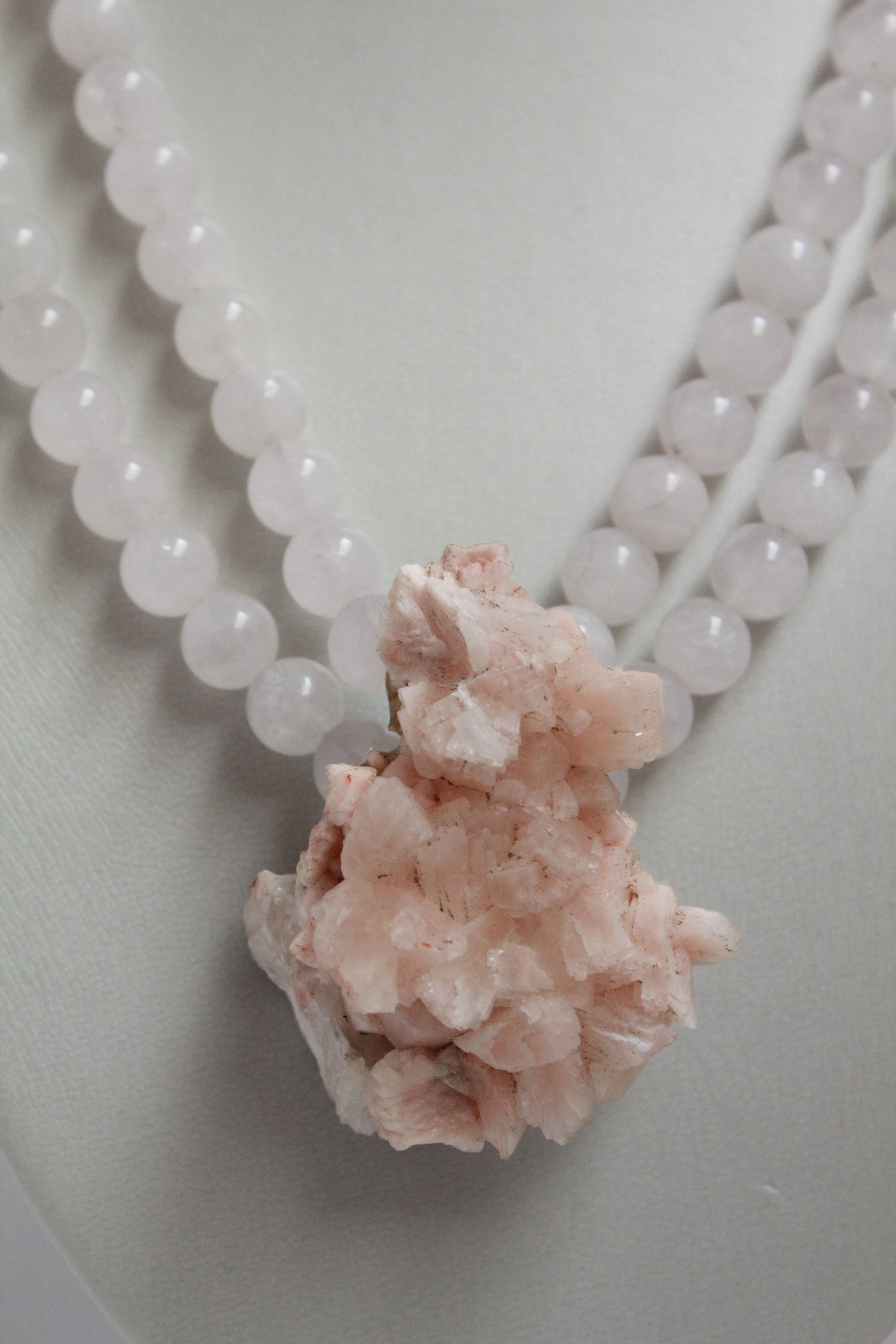 Apophyllite Crystal Pendant Necklace.