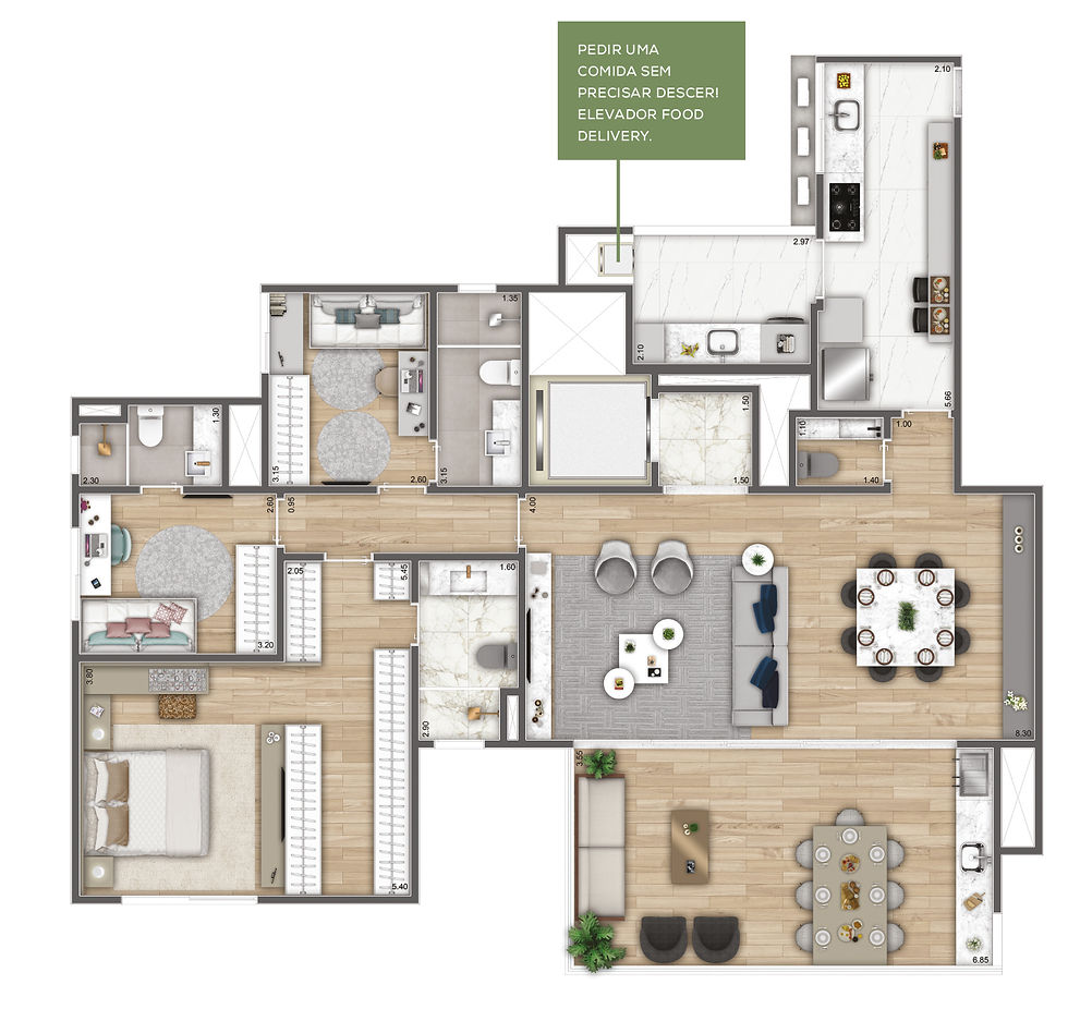 Planta tipo - 155,17m²
