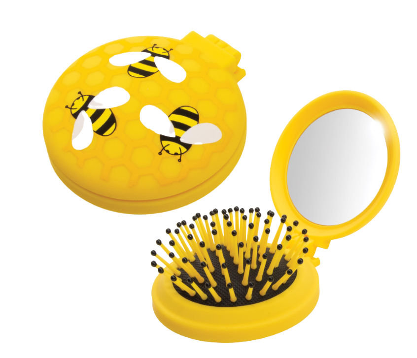 Thumbnail: Bee Design Hair Brush & Mirror.