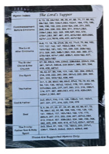 Thumbnail: Double Sided Laminated Hymn Index.  Designs 1 - 10