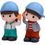 Thumbnail: Mini Girl & Boy Figures. Set of 2. Approx 5cm.