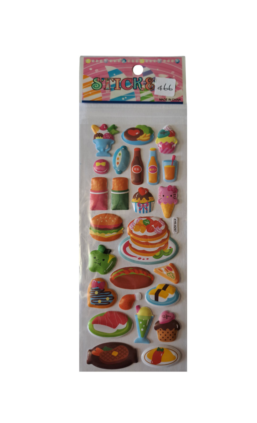 Thumbnail: Food Puffy Sticker Sheet. 462 - 466.