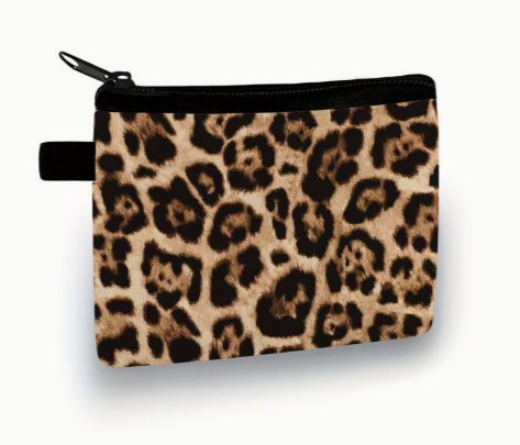 Thumbnail: Leopard Print Zipper Purse
