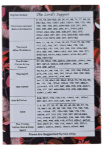 Thumbnail: Double Sided Laminated Hymn Index.  Designs 1 - 10