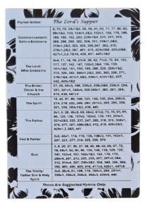 Thumbnail: Double Sided Laminated Hymn Index. Designs 11 - 20