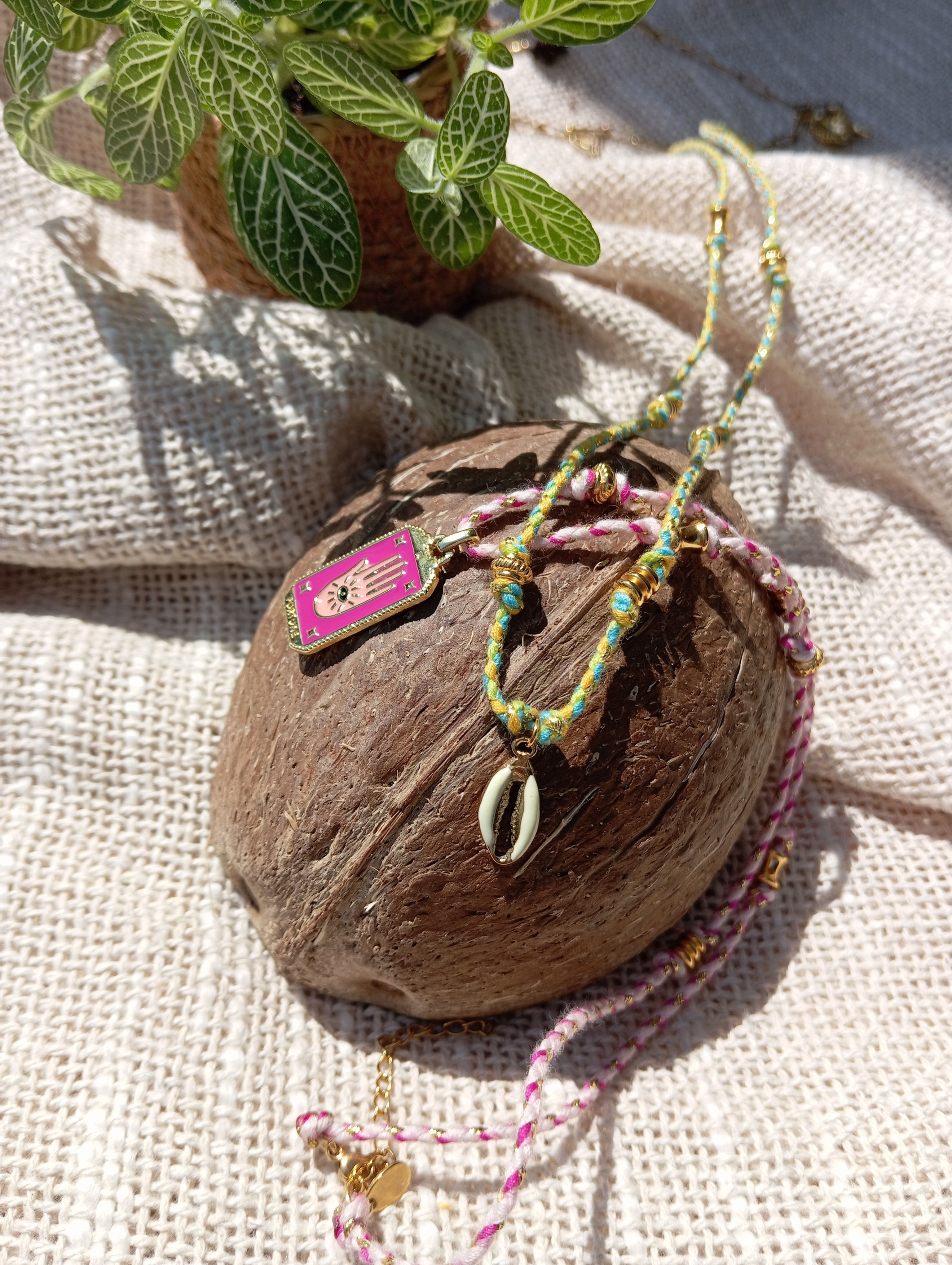 Collier Cordon coloré