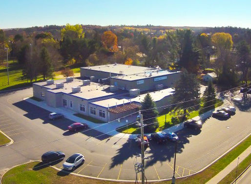 An aerial image of Georgian College's Muskoka Campus. 