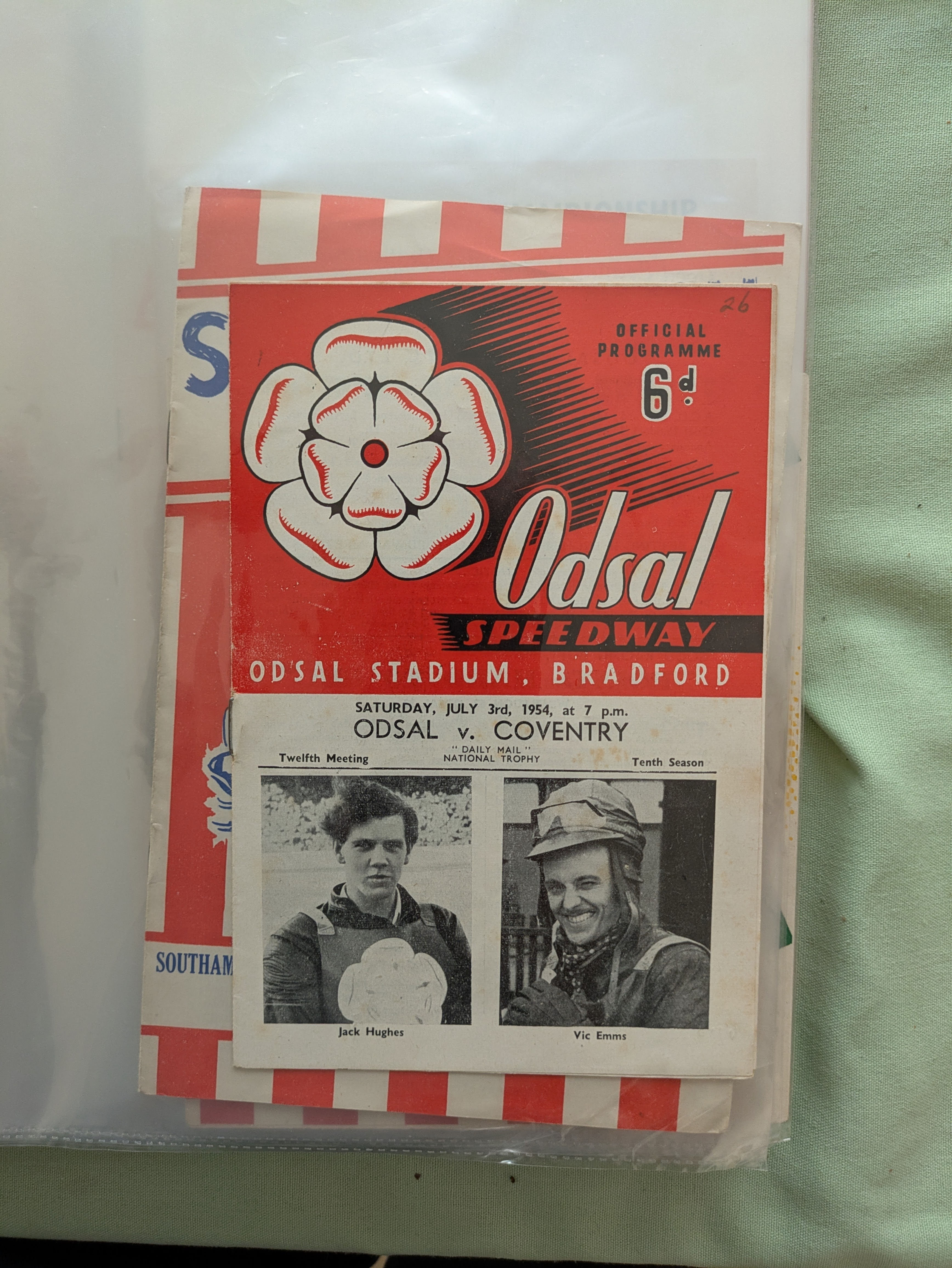 ODSAL BRADFORD SPEEDWAY PROGRAMME 1954 v COVENTRY BEES 03/07/1954