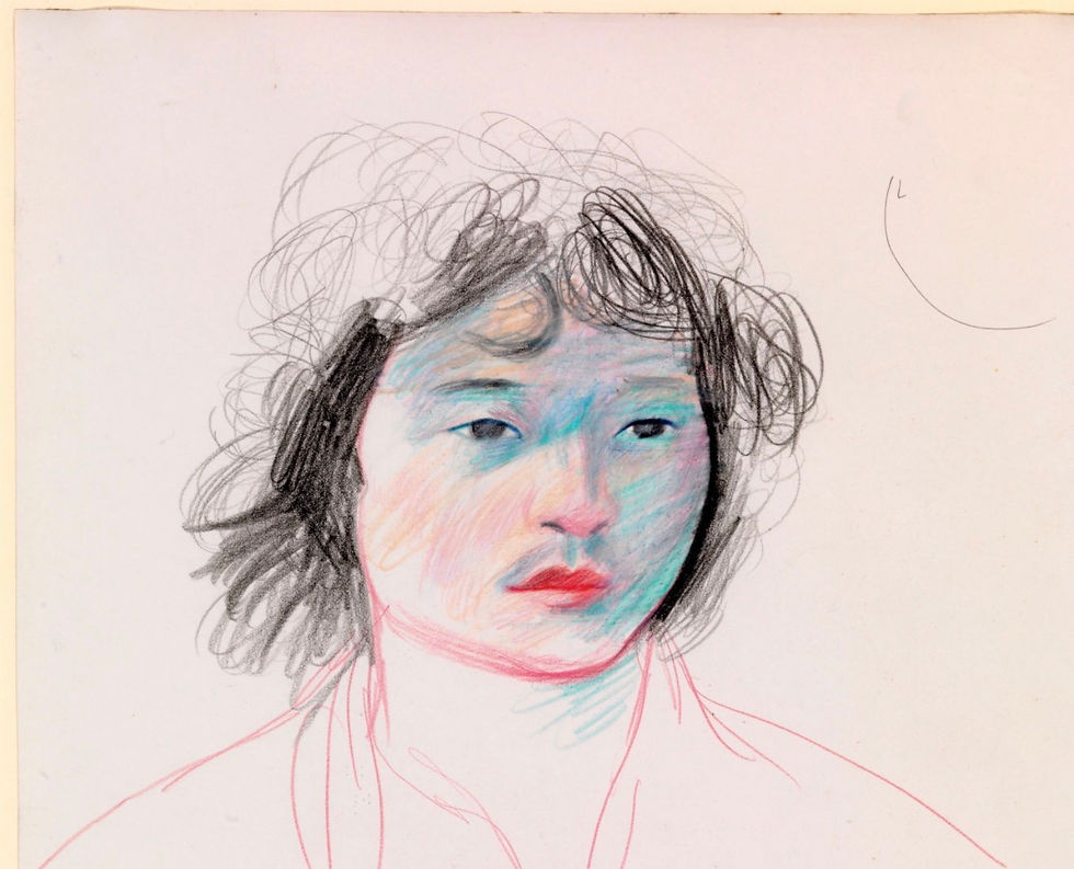 Hockney Portrait Drawing
